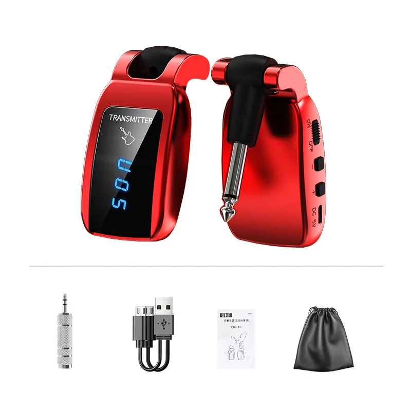 Wireless Guitar Transmitter Receiver System  Rechargeable Electric Wind Instrument Electric Guitar Bass Pickup Receiver Transmit