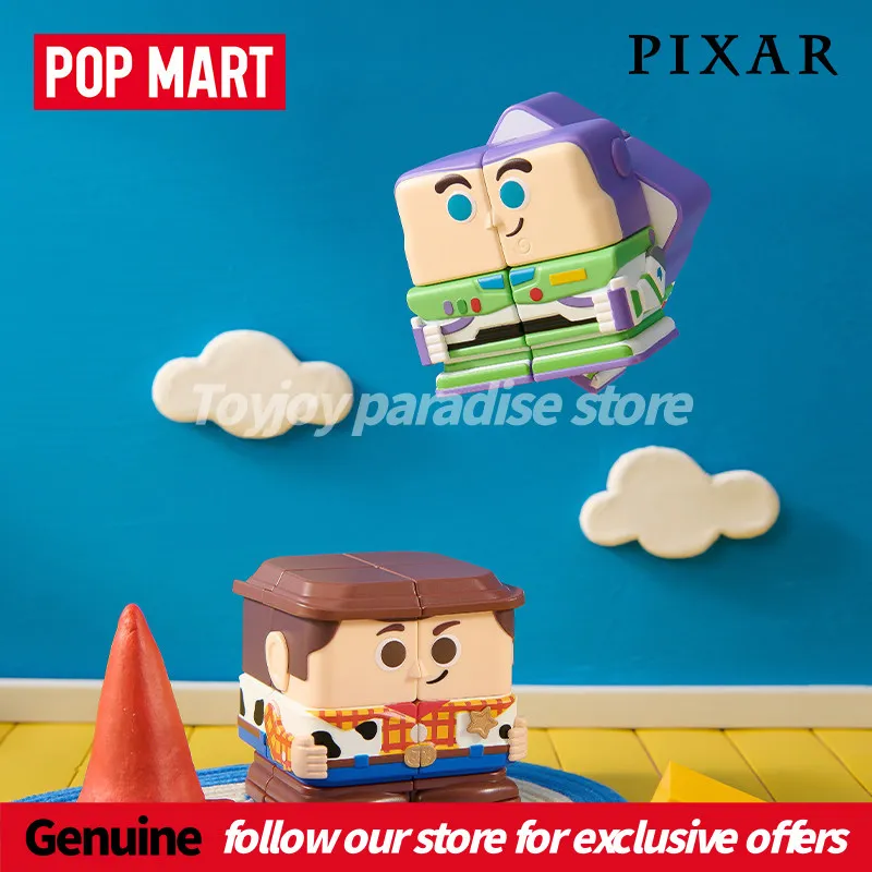 

Pop Mart Blind Box Pop Cube Cubiec Series Disney Pixar Collectible Character Figurine Desktop Decoration For Collectors