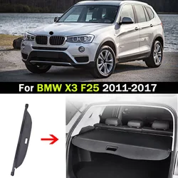 Car Rear Trunk Cargo Cover For BMW X3 F25 2011 2012 2013-2017 Luggage Tray Storage Security Shade Shield Curtain Mat Partition
