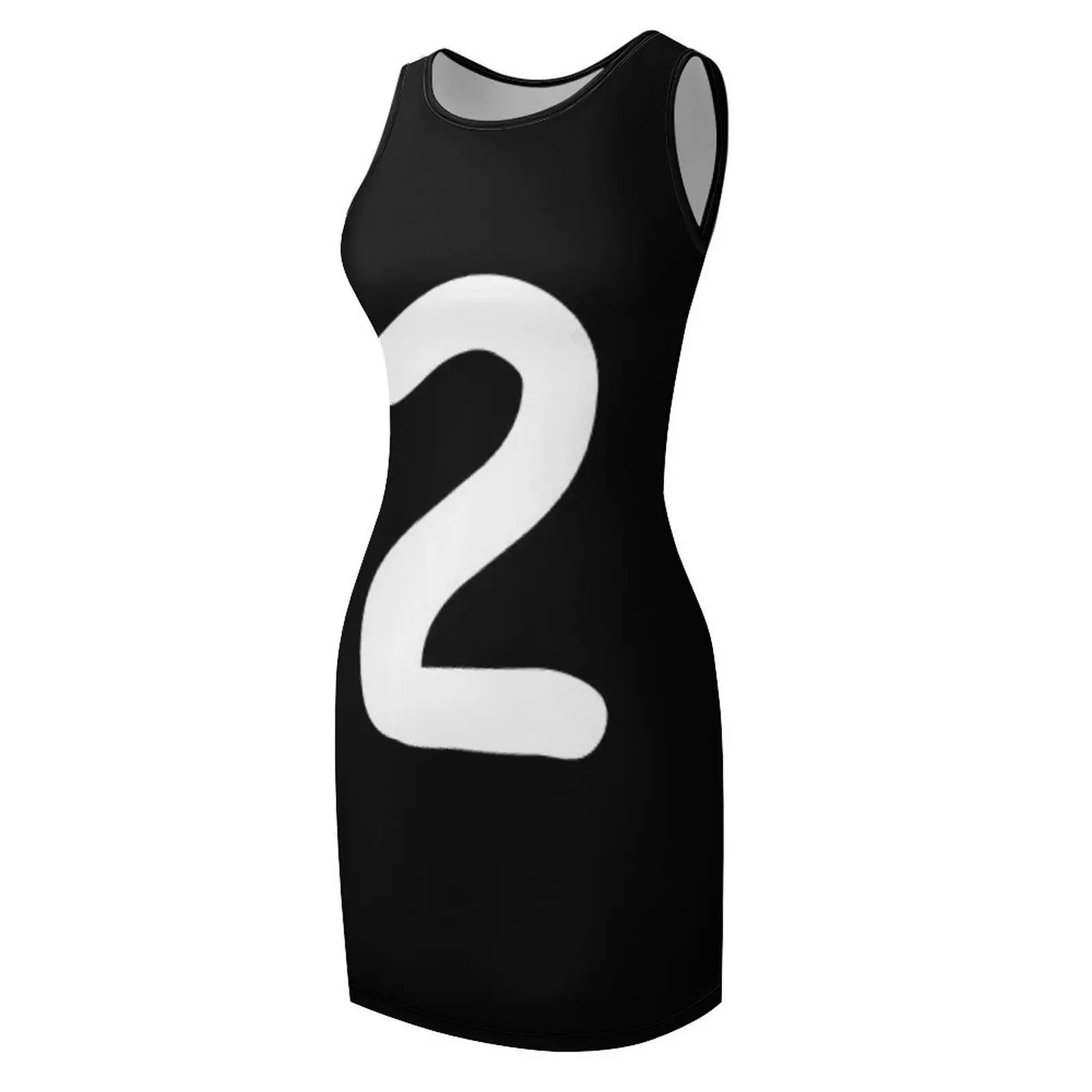 رقم 2 هدية عيد ميلاد كلاسيكية تي شيرت بدون أكمام فستان صيفي مثير للنساء فستان سهرة للسيدات