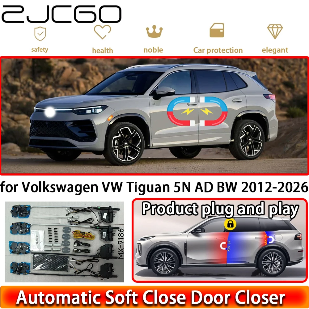 for Volkswagen VW Tiguan 5N AD BW 2012-2026 Soft Close Door Kit Power Closing Latch System Auto Pull Door Easy Close Plug & Play