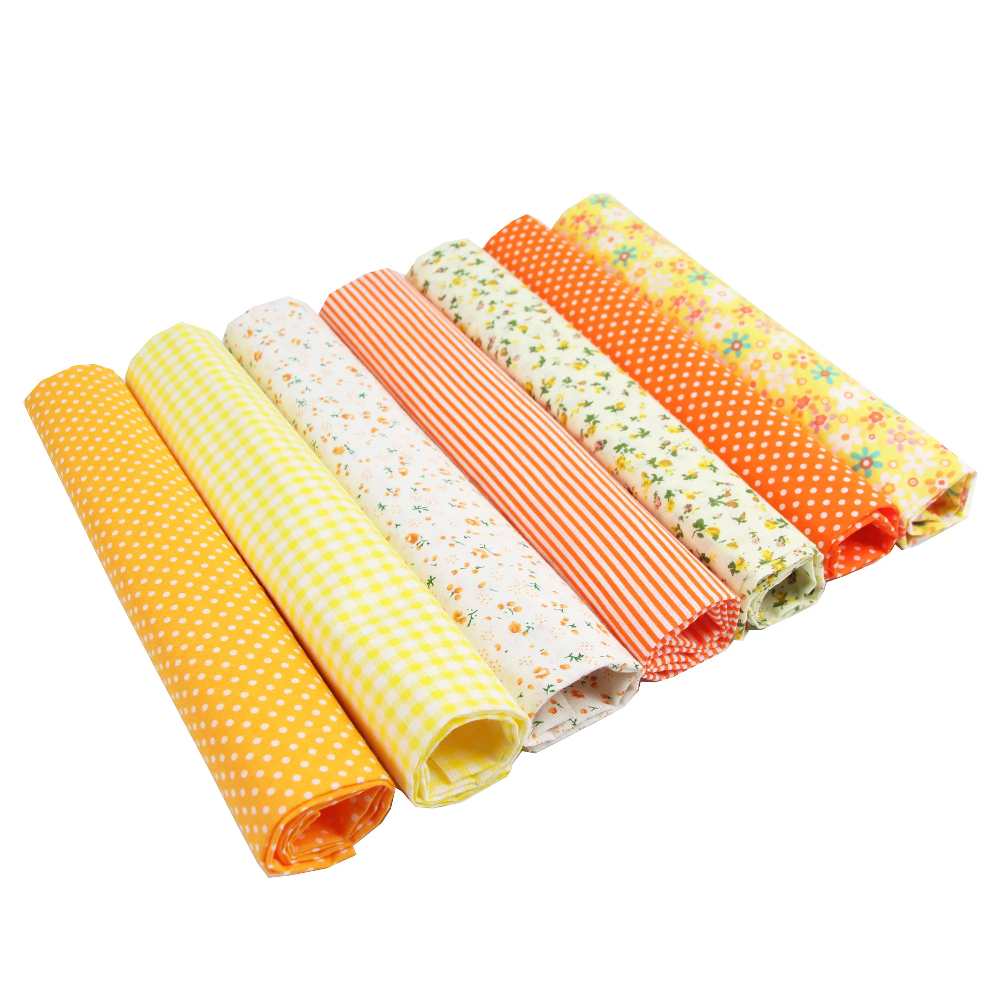 7PCS 25 X 25cm/50 X 50cm Squares Cotton Craft Fabric Cloths for DIY Bundle Patchwork Quilting Sewing Scrapbooking Art Craft