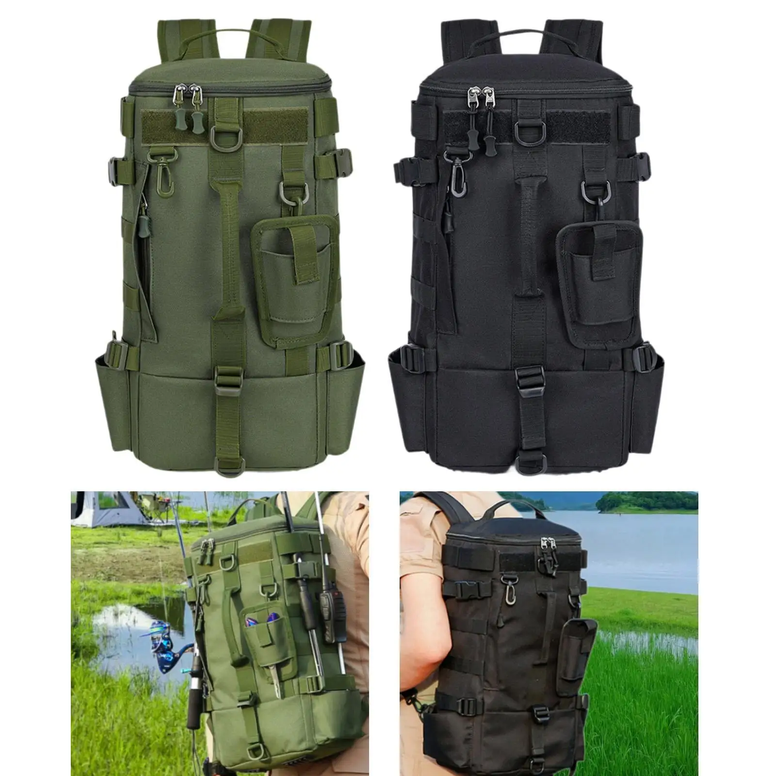 

Fishing Backpack Professional Wear Resistant Rucksack Fishing Tackle Bag Multifunction,for Outdoor Biking Hunting Hiking Camping