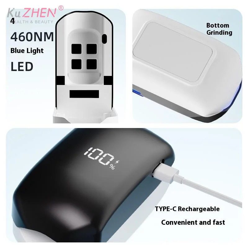 1PCS Dispositivo per il trattamento dei funghi delle unghie 905nm Luce a infrarossi 460nm Luce blu 7 minuti Trattamento delle unghie Riparazione Onicomicosi Cura del piede