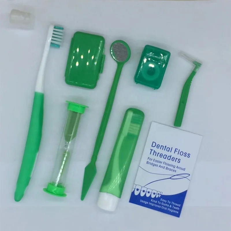 8 teile/satz Oral Reinigung Pflege Dental Zähne Kieferorthopädische Kits Bleaching Werkzeug Tragbare Outdoor Anzug Interdentalbürste BrushOral Pflege