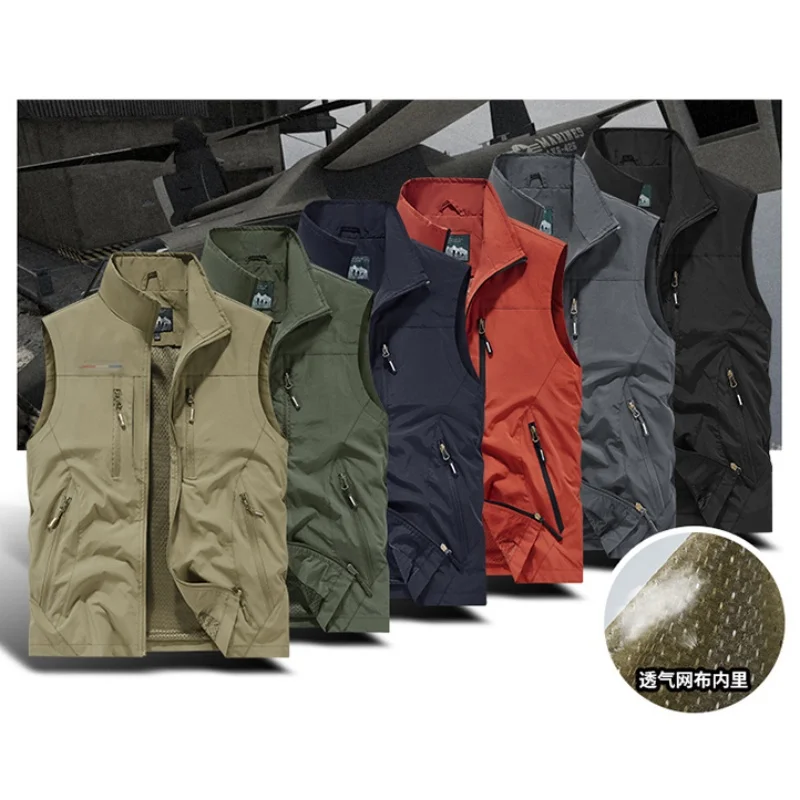 

Autumn Winter New Comfortable Plush Breathable Trendy Men's Vest High Quality Outdoor Sports Leisure Windproof Warm Leather Vest