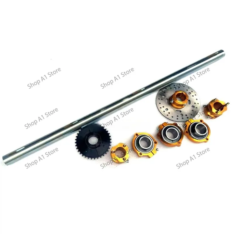 Homemade four-wheel field drift kart motorcycle accessories rear axle rear axle aluminum alloy flange wheel hub
