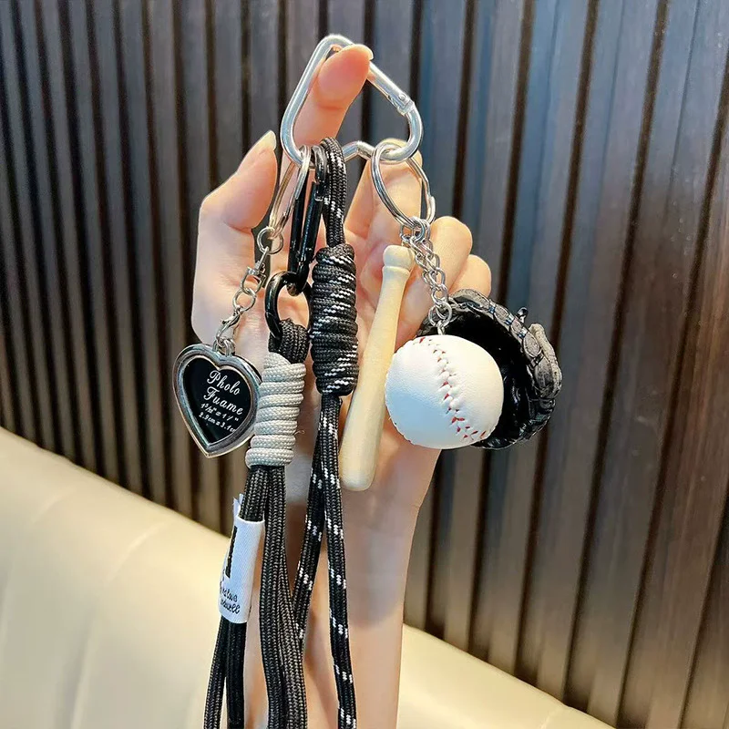 Niedlicher Baseball-Dekor-Schlüsselanhänger zum Selbermachen, modischer Taschenanhänger, Sport, Reisen, Schlüsselanhänger, Baseball-Dekor, Schlüsselanhänger, modisches Accessoire als Geschenk – Detail 10