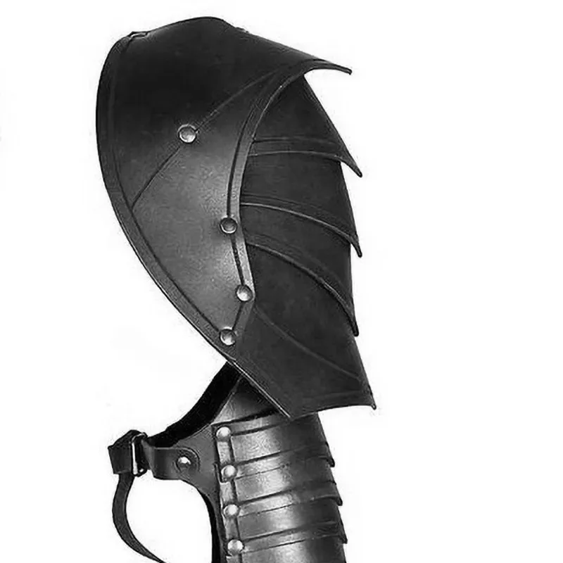 Armatura della spalla del cavaliere vichingo medievale Steampunk Gothic PU Leather Pauldrons Gladiator Pirate Elf Cosplay Costume puntelli Spaulders