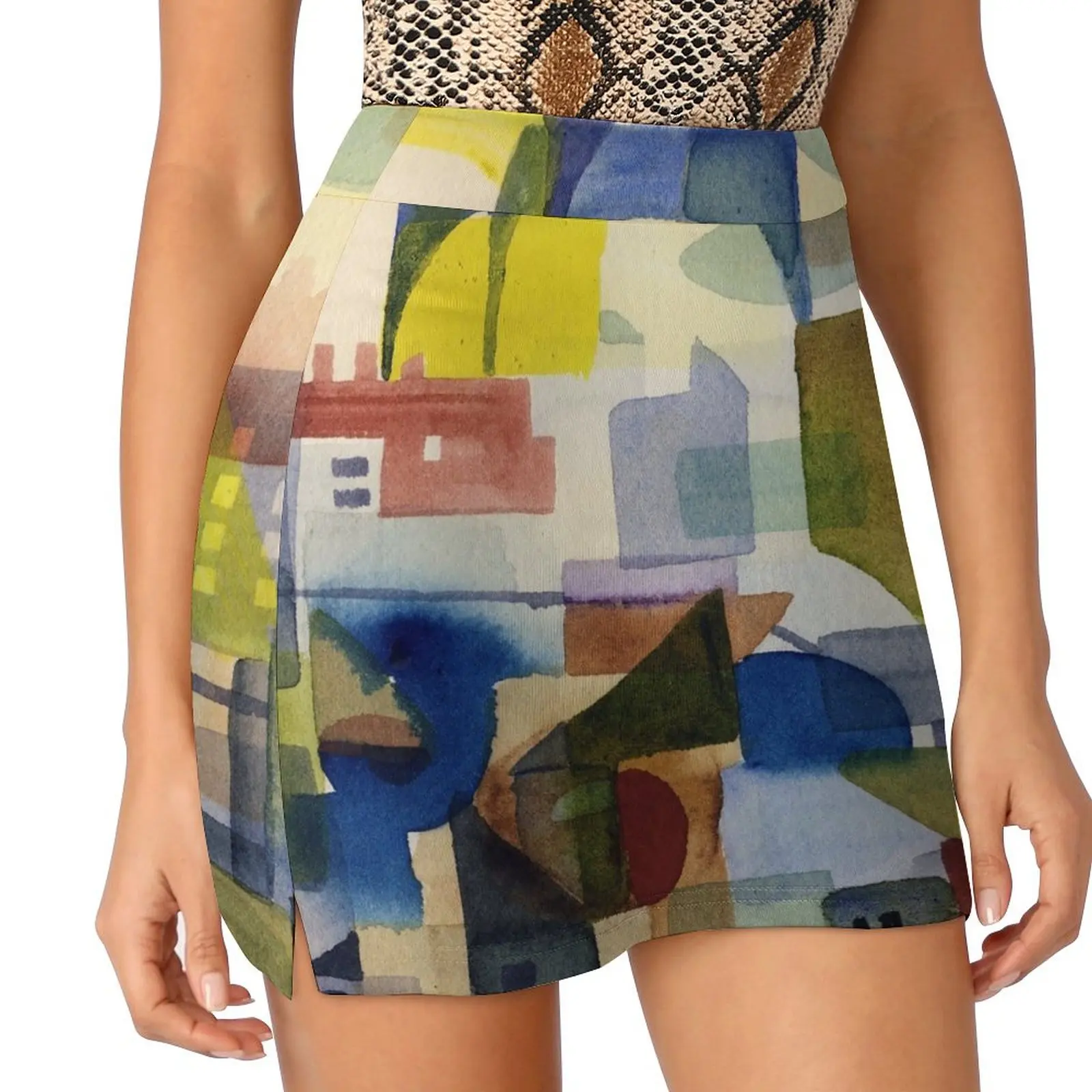 

Cityscape with Clouds Mini Skirt skirt women dress women summer Women's skirt