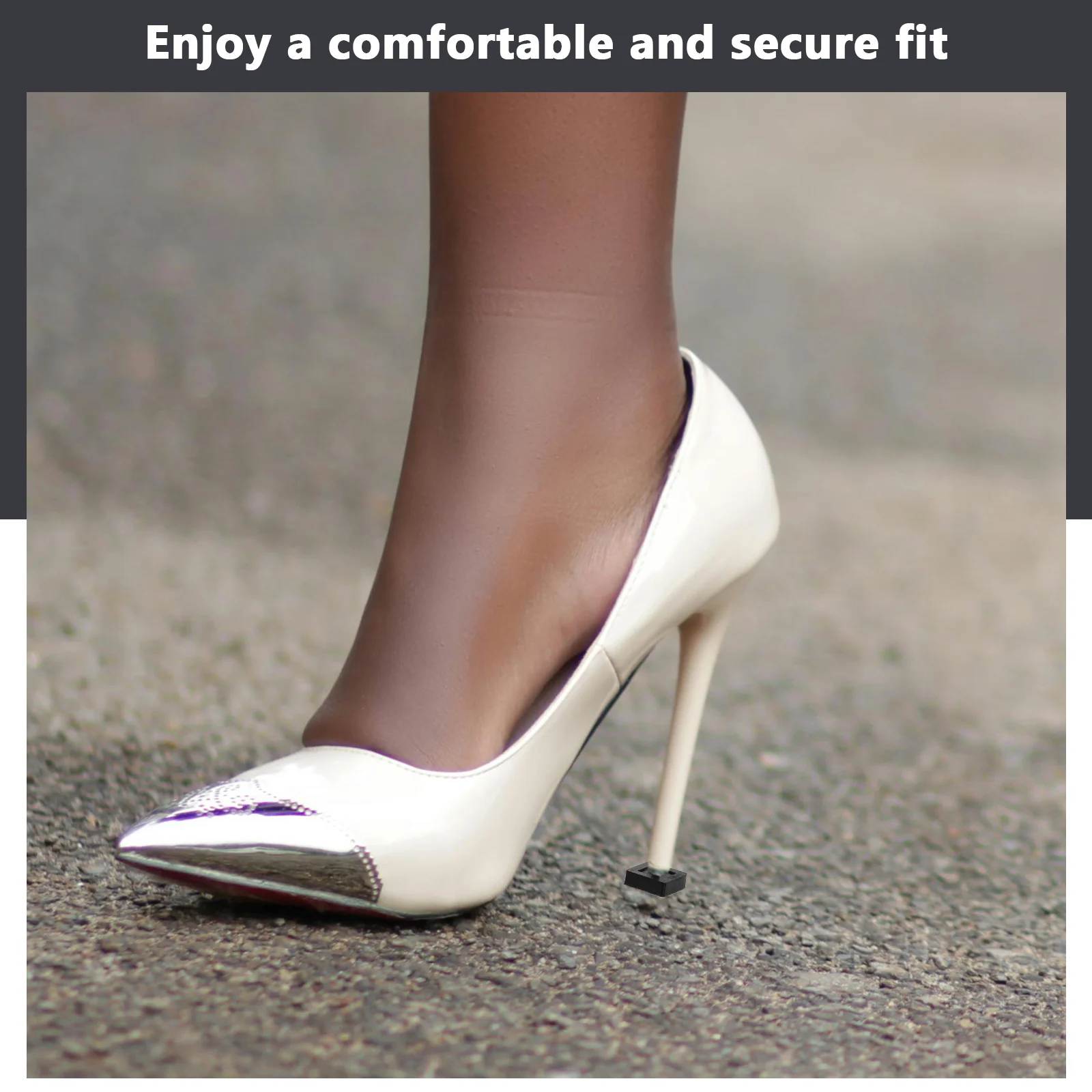 5 pares de puntas de repuesto para tacones, puntas de repuesto para tacones altos, puntas de talón para reparación de zapatos, puntas de tacón para zapatos de tacón alto