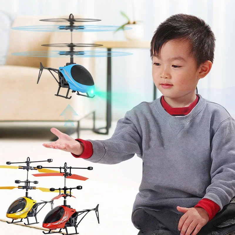 Helicopter LED Flashing Light Infraed Induction Dron Kids Toys Aircraft USB Charge Remote Control Toy Boy Gift