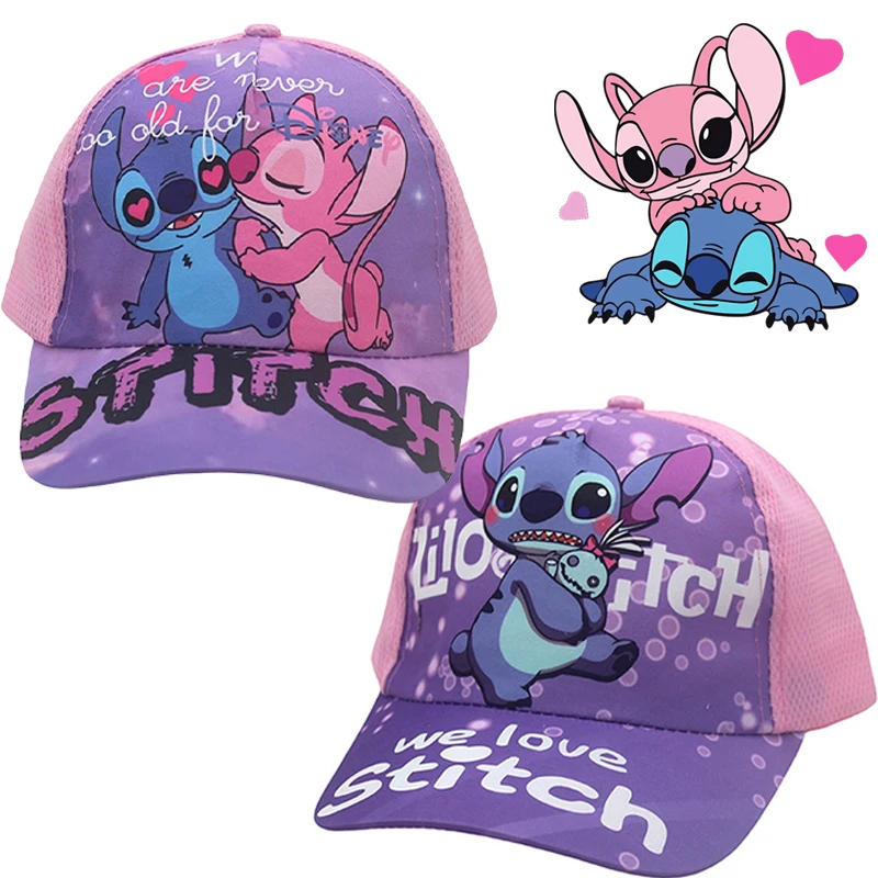 

Бейсболка Stitch Angel: милая мультяшная аниме-кепка Стич, регулируемая, дышащая, сетчатая, для активного отдыха, повседневная, солнцезащитная, подарок