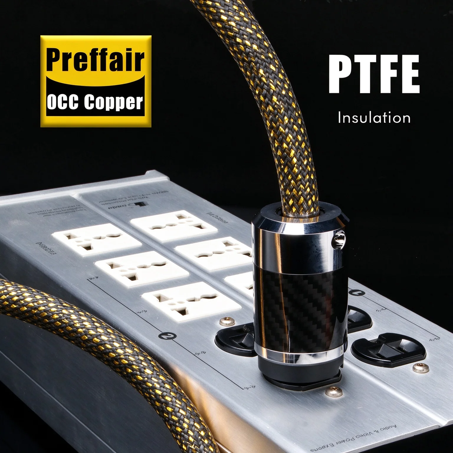 Preffair HIFI Audio Power Cable 8N OCC Silver Plated EU/US/AU Power Cord 11 AWG Decoder Power Amplifier Power Cable