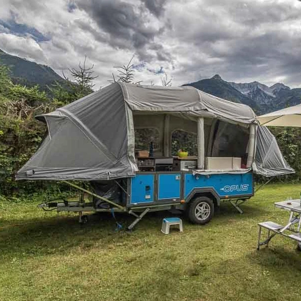 

(no Included Trailer) Outdoor Inflatable Tent Transforms Trailer Into a Portable Camper Air Trailer Tent