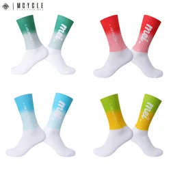 Mcycle Wholesale Gradient Color Aero Sport Socks Seamless Anti-Slip Bicycle Bike Socks Summer Bicycle Riding Cycling Socks