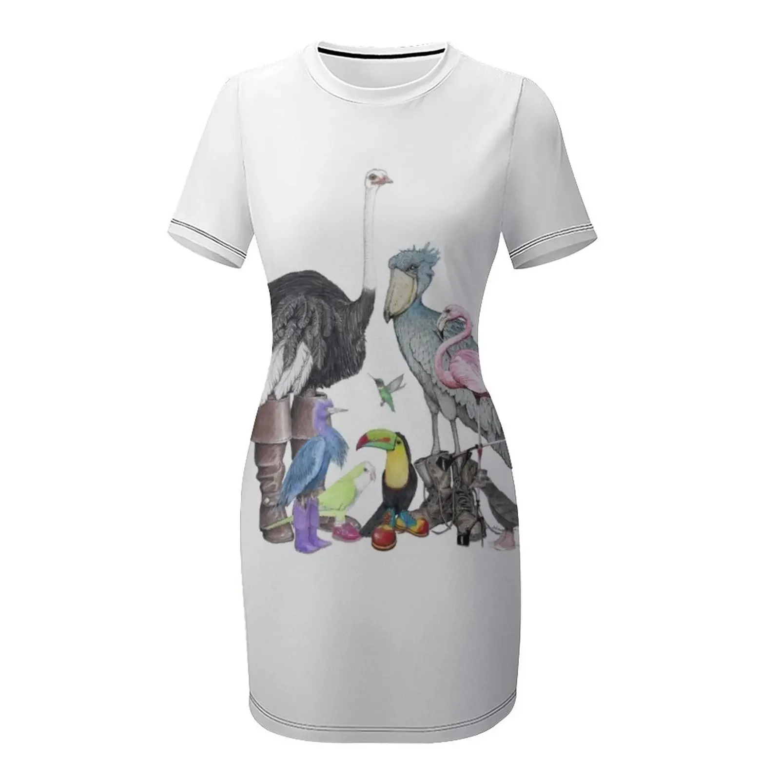 Birds in shoes Short-Sleeved Dress dresses for women party dresses woman Clothing Dress view 4
