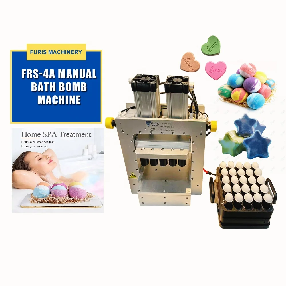 Wholesale Multi Colorful Hand Semi Automatic Pneumatic Bath Bar Shower Bath Bomb Mold Multi Press Machine with 2 Press Piston