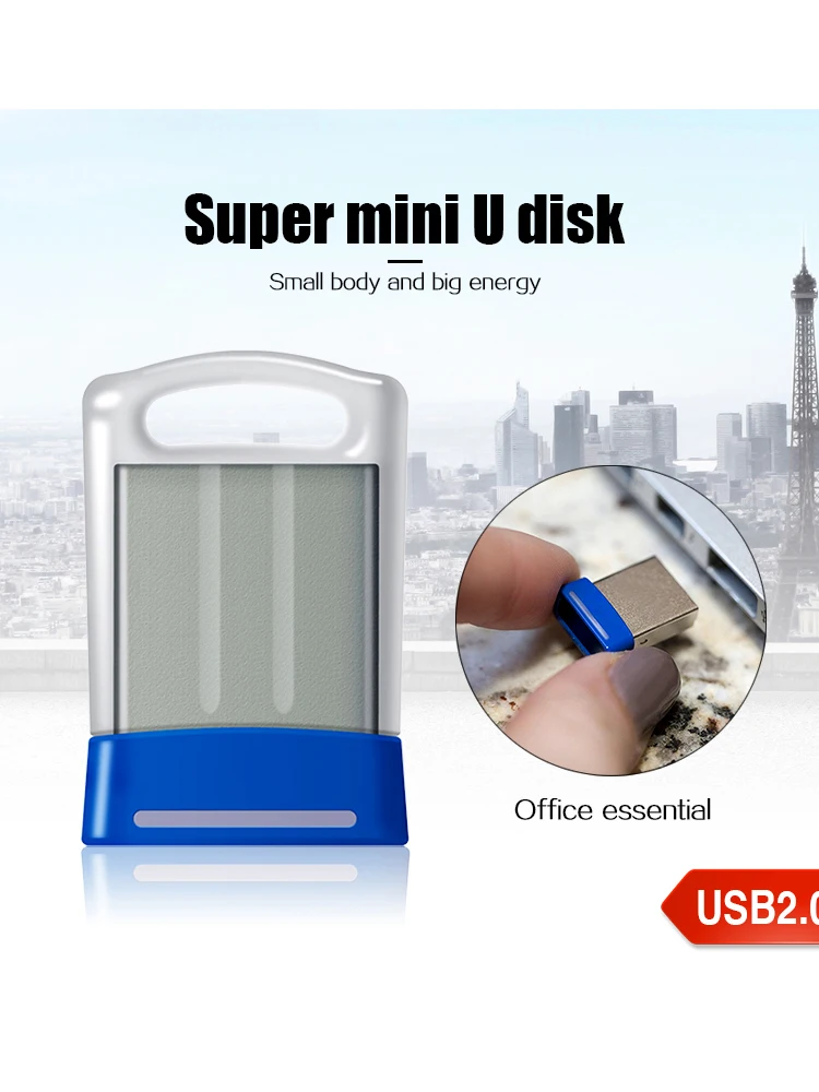 Super Mini USB Flash Drive Creative Business Gift Pen Drive 64GB Real Capacity Memory Stick 32GB Black Pendrive U Disk 16GB 8GB