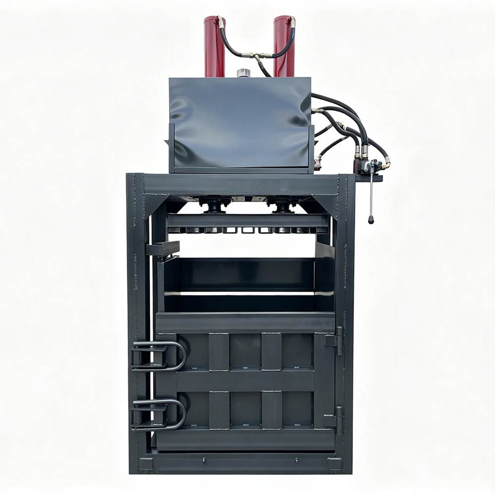 High-quality Hydraulic Vertical Baler Compresses Plastic Film.