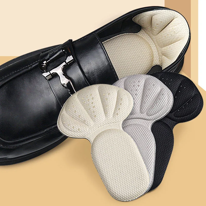 Autocollants de talon de chaussure de haute qualité baskets coussinets de Protection de talon en forme de T soulagement de la douleur réducteur de taille de chaussure demi coussin Inserts de talon