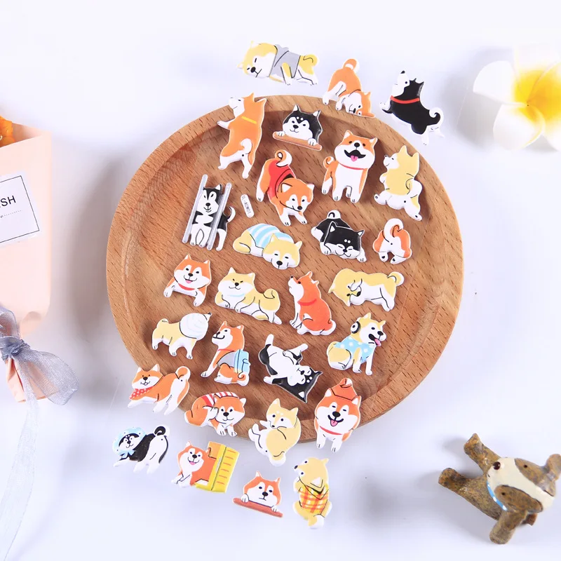 1PCS /1lot Kawaii Stationery Stickers Japanese style Shiba Inu Decorative Mobile Stickers Scrapbooking DIY Craft Stickers