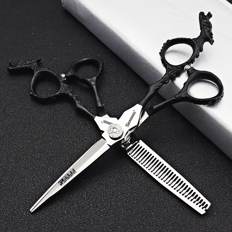 Genuine New Hairdressing Scissors Professional 6 Inch Barbershop Scissors Hair Stylist Special Scissors Flat Teeth Scissors