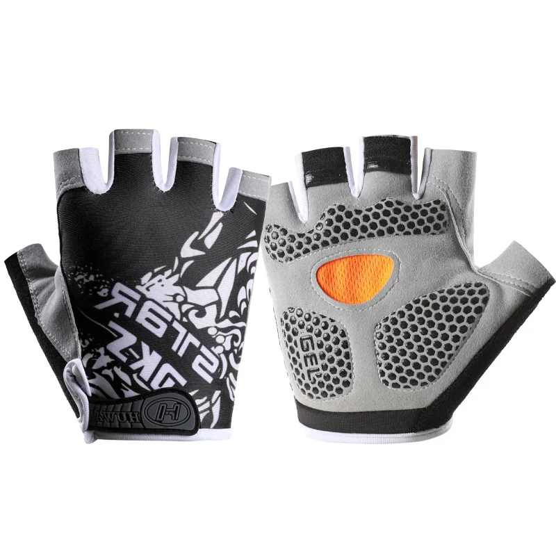 AliExpress Fitness Cycling Gloves Anti Slip Shock-Absorbing Summer Half Finger Gloves Men Women Biking Fishing Breathable Sunscreen Gloves