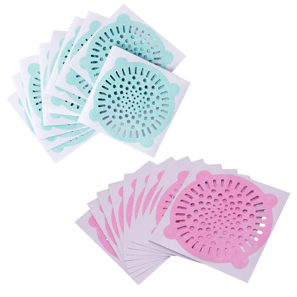 

20 Pcs blocking Hair Filter Stickers Bathroom Sewer Sticker Bathroom Sink Drains Fine Mesh Disposable Floor Drain Sewer