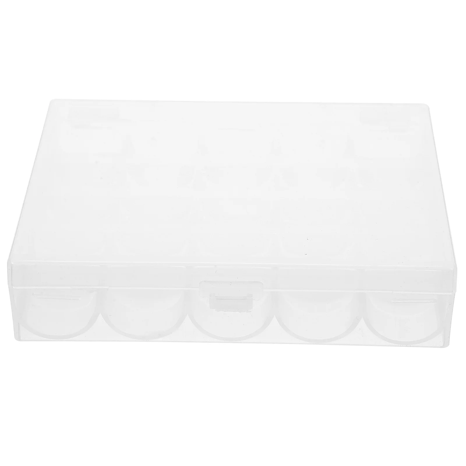 

4Pcs Thread Organizer Transparent Plastic Spool Case Divided 25 Compartments Bobbin Storage Embroidery Sewing Supplies Box