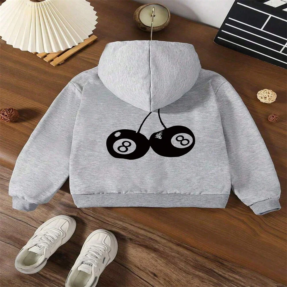 Y2K Hooded Sweatshirt With Harajuku Cherry Print Hip-hop Pullover Sweatshirt Oversized Punk Casual Gothic Streetwear Hoodie