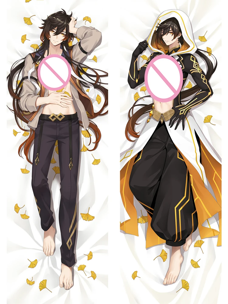 

Genshin Impact Dakimakura Anime Japanese Otaku Waifu Zhongli Hugging Body Pillowcase 2-Side Printed Decor Cushion Cover