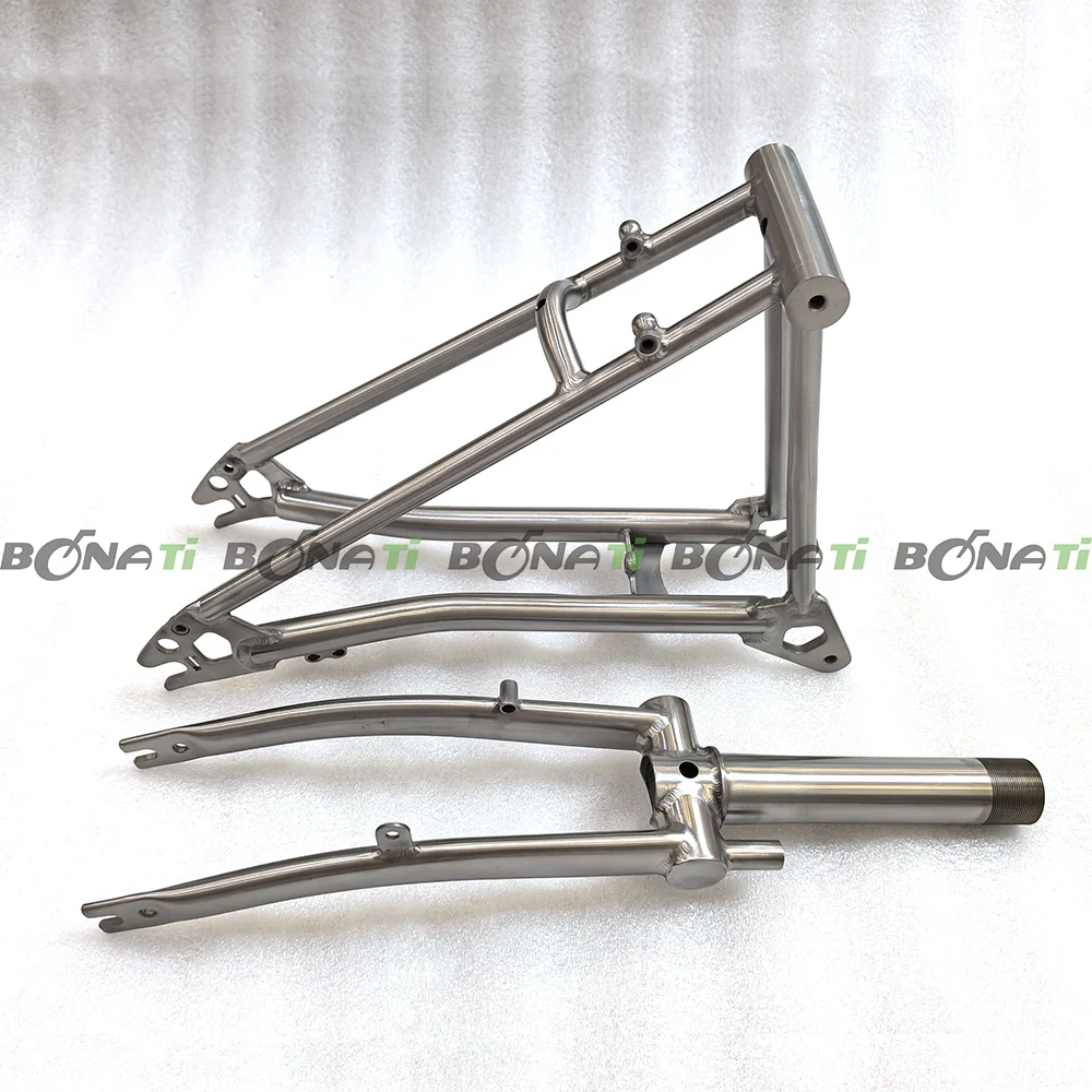 P Line Titanium Brompton Front Fork and Rear Triangle Frame, Tr-Folding Bike