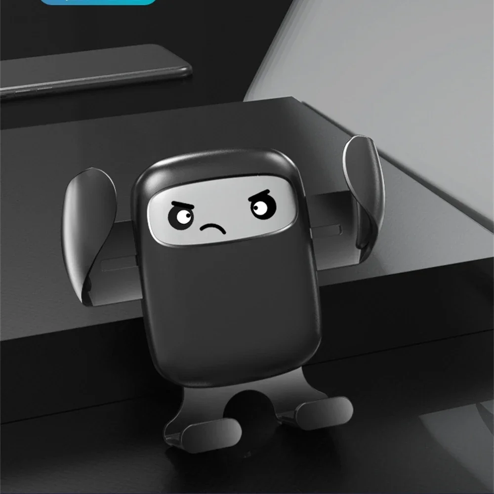 Kreatywny uchwyt samochodowy na telefon w kształcie kreskówki - mocowanie do kratki wentylacyjnej do nawigacji GPS