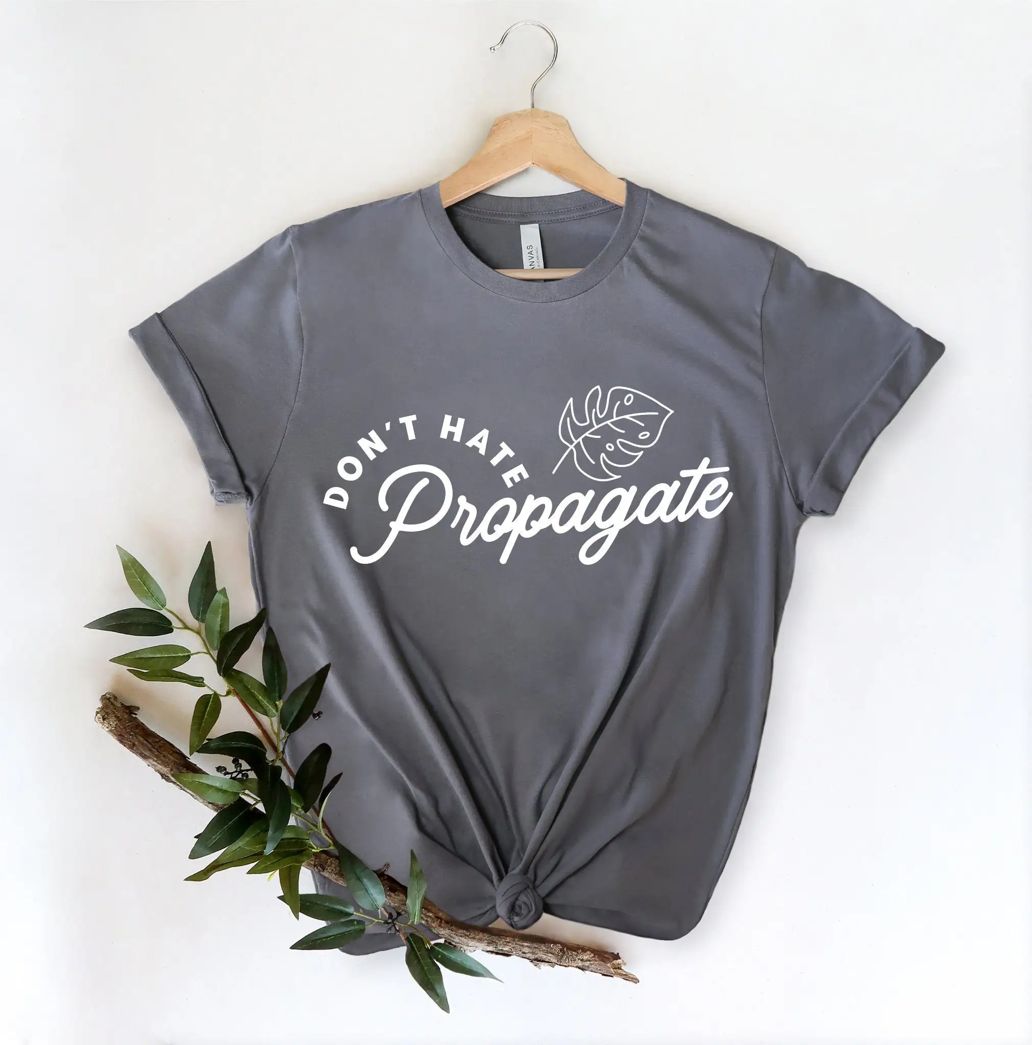 Don'T Hate Propagate T Shirt Plant Botanical Funny Lover Garden Boho Nature