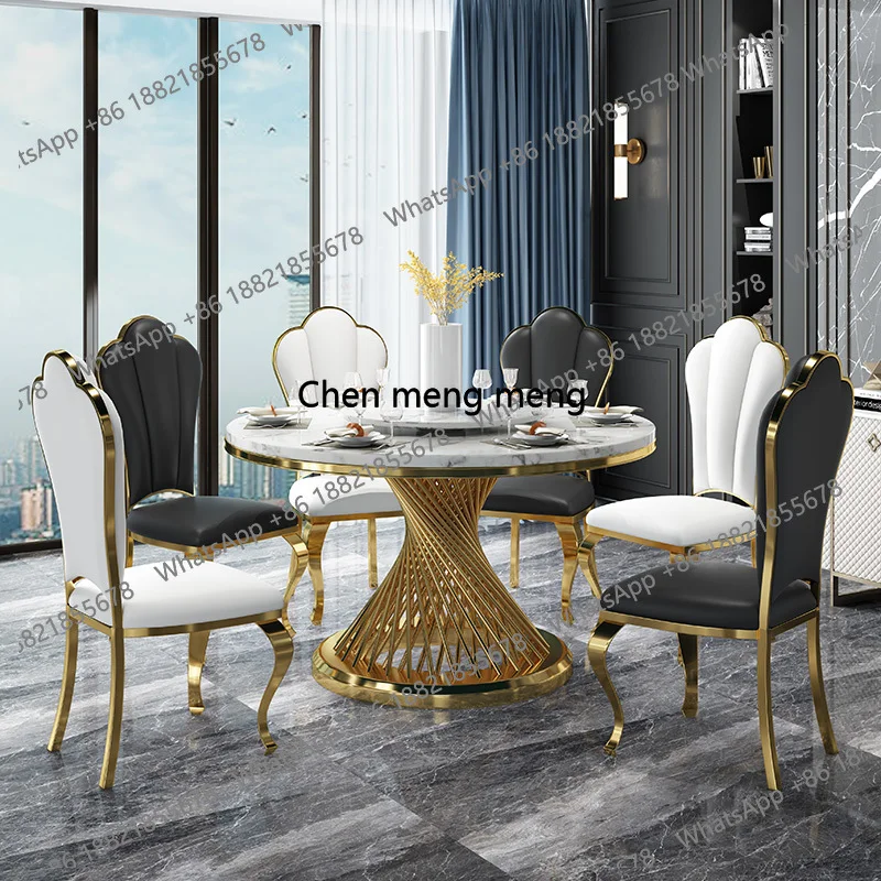 

Роскошный круглый обеденный стол из мрамора на 6-10 человек для столовой