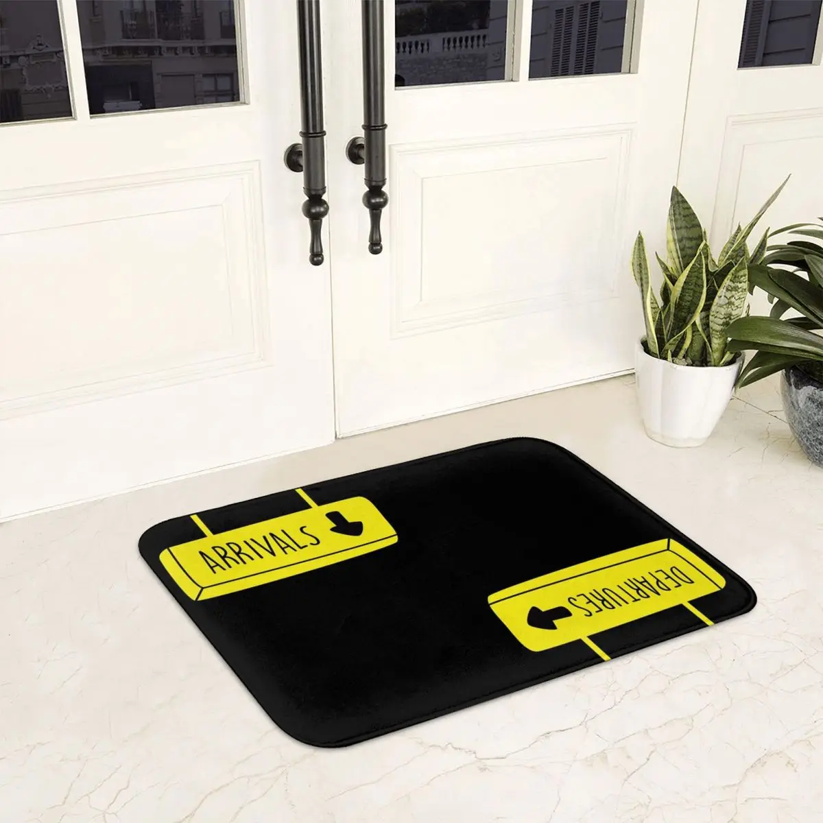 Aviation Arrivals Departures Airport Sign Doormat Non-slip Bath Mats Home Entrance Rugs Kitchen Bedroom Carpet Hallway Footpad