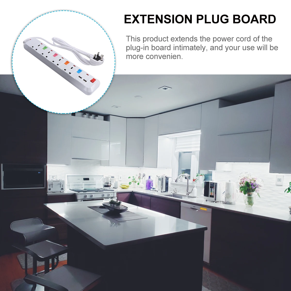 

Power Strip Overload Protection USB Overload Protection Strip Charging Surge Protector Durable Safe Extension