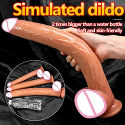 Super Long Dildo Realistic Big Thick Dick Dildo Vaginal Butt Massage Masturbation Anal ToyS Black Flesh Penis Sex Toys For Woman