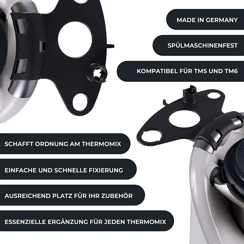 Supporto 4X per accessori Thermomix TM5 e TM6, spazio per fino a 5 accessori, portaoggetti per utensili da cucina