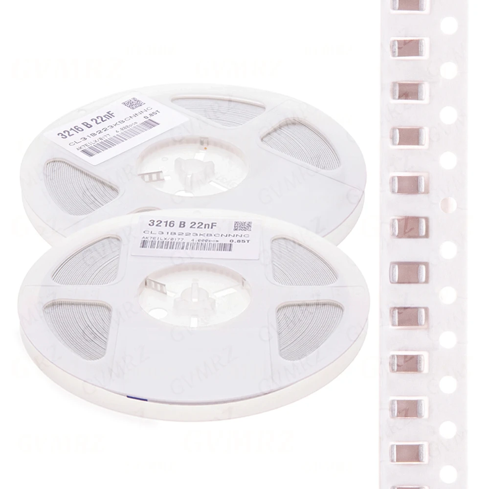 1reel 2000/4000pcs 1UF 2.2UF 1206 SMD Thick Film Chip Multilayer Ceramic Capacitor 0.5pF-47uF 10NF 100NF 4.7UF 10UF 1PF