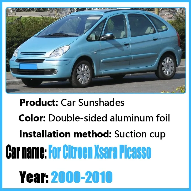 Car Sunshades For Citroen Xsara Picasso 2000-2010 Fully Enclosed Window Sun Visors Sun Protection Heat Protector Auto Accessorie