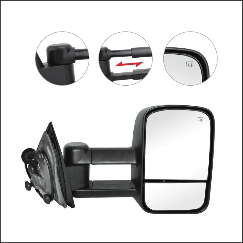 High Quality Chrome Power Heated Towing Rearview Side Mirror Fit Silverado 2015 Auto Replacement Parts view 5