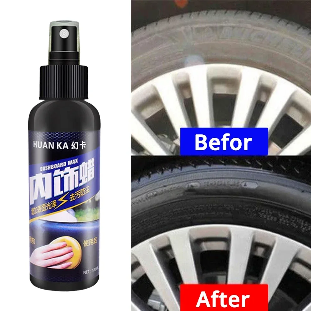 Car Interior Cleaner Tool Multifunctional Waxing Wash Tire Wheel Dedicated Refurbishing Agent Auto Accessoire Care Polish 120ml