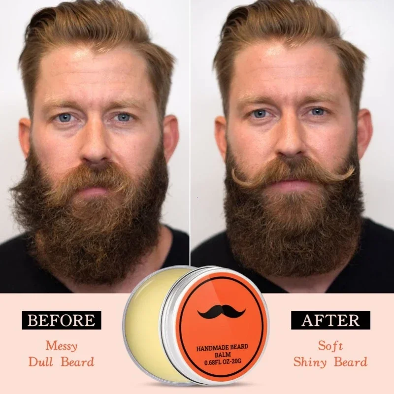 

Natural Beard Balm Wax Man Beard Growth Oil Moisturizing Smoothing Dashing Gentlemen Beard Styling Professional Care Cream