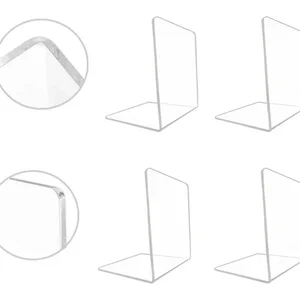 1PC Transparent Acrylic Bookends Support Bookcase Desktop Decorative Storage Rack Book Book Organizer School Stationery 6 Main Sales Support Books - №3