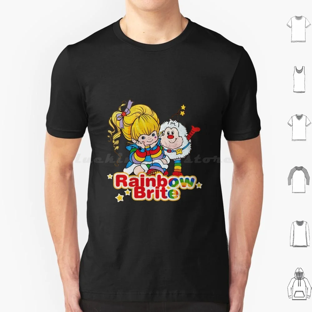 Arte Rainbow Brite regalo para Fan camiseta de algodón hombres mujeres DIY estampado arte Rainbow Brite para Fan Rainbow Brite hecho en los años 80