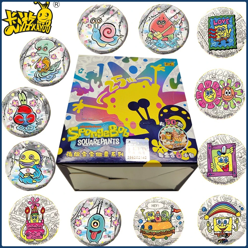 

KAYOU SpongeBob SquarePants Anime Peripheral Characters Collection Badge Custom Jewelry Accessories Exquisite Gifts for Children