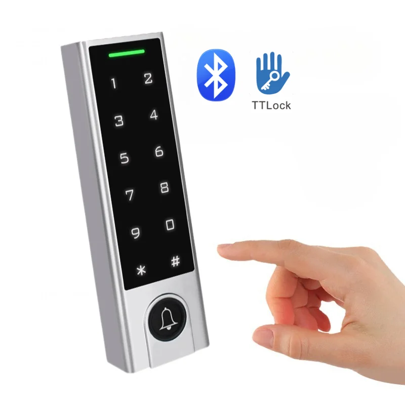 

TT Lock Outdoor Touch Keypad Rfid Card Reader Bluetooth Standalone Door Access Control for Gate