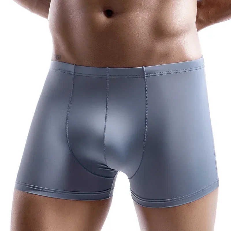 3pc Men's Underwear Ice Silk Ultra-Thin Summer Breathable Men's Shorts Boxer Briefs Youth Underwear Sexy